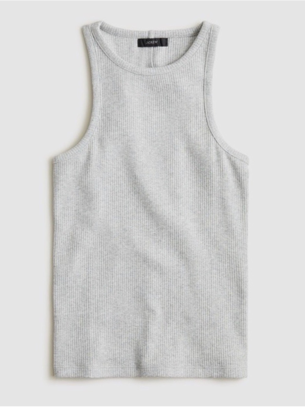 J. Crew New favorite tank top in vintage rib (Gray; Size Small)